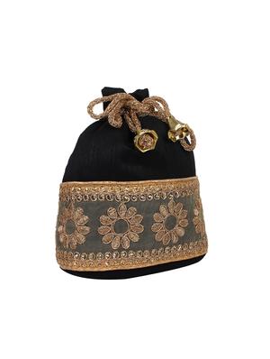 black silk ethnic potli - 14349315 - Standard Image - 4