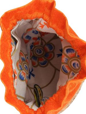 orange silk ethnic potli - 14349316 - Standard Image - 3