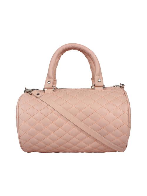 pink leatherette duffel handbag - 14349325 - Standard Image - 1