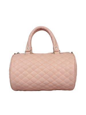 pink leatherette duffel handbag - 14349325 - Standard Image - 2