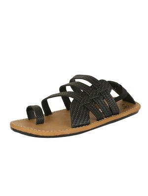black leatherette back strap sandal - 14351653 - Standard Image - 2