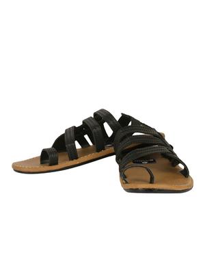 black leatherette back strap sandal - 14351653 - Standard Image - 3