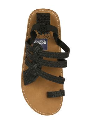 black leatherette back strap sandal - 14351653 - Standard Image - 4