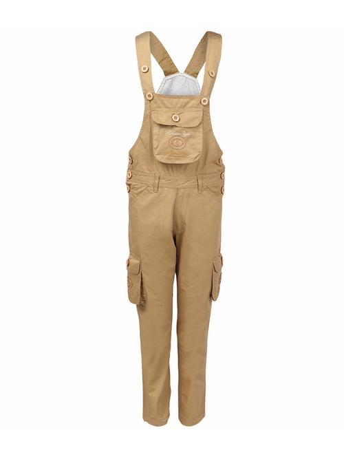 beige cotton dungarees - 14351977 - Standard Image - 1