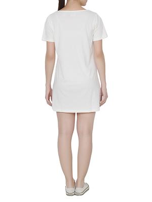 white printed cotton dress - 14352920 - Standard Image - 3