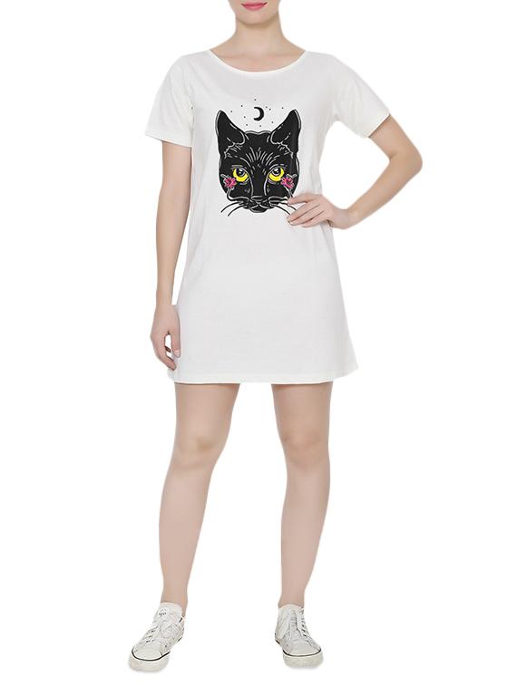 white printed cotton dress - 14352920 - Zoom Image - 1