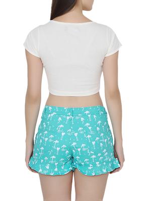 white cotton crop top - 14352943 - Standard Image - 3