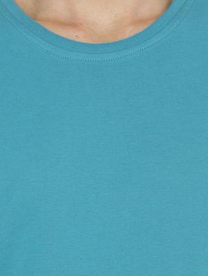 light blue cotton t-shirt - 14352952 - Standard Image - 4
