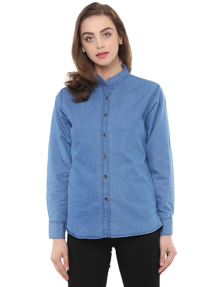 blue denim casual shirt - 14353558 - Zoom Image - 1