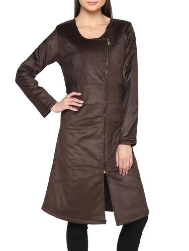 brown a-line woolen kurta - 14354362 - Very Small Image - 1