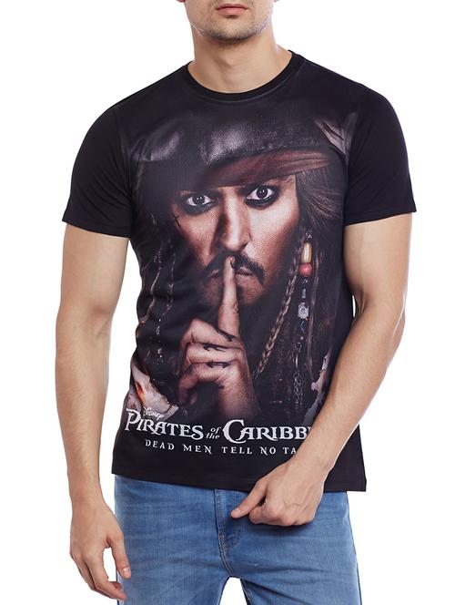 black polyester t-shirt - 14354884 - Standard Image - 1
