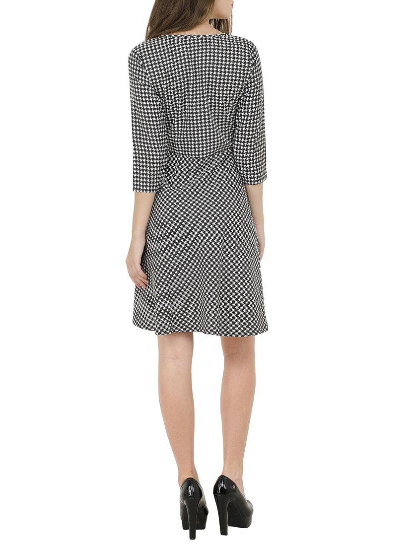 black crepe skater dress - 14359941 - Zoom Image - 3