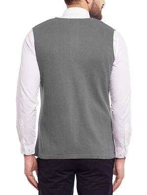 grey cotton waist coat - 14361022 - Standard Image - 3
