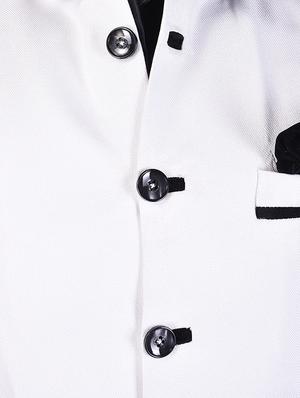 white cotton khadi nehru jacket - 14361362 - Standard Image - 4