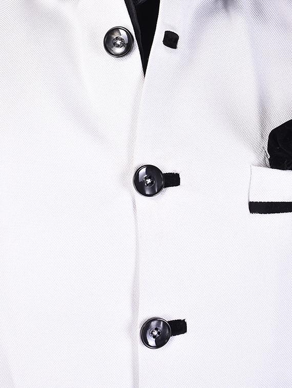white cotton khadi nehru jacket - 14361362 - Zoom Image - 4