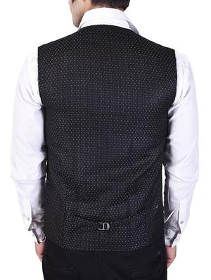 black cotton waist coat - 14361382 - Standard Image - 3