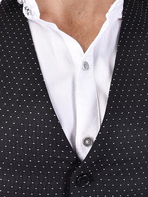 black cotton waist coat - 14361382 - Standard Image - 4