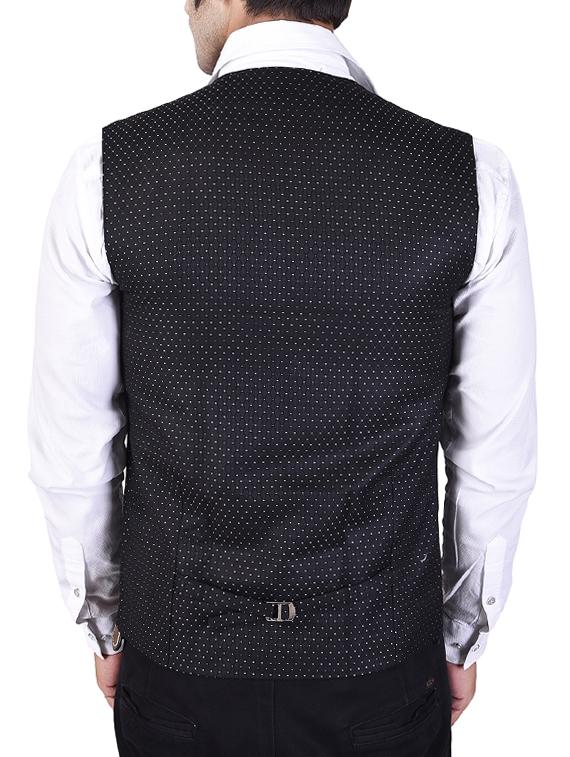black cotton waist coat - 14361382 - Zoom Image - 3