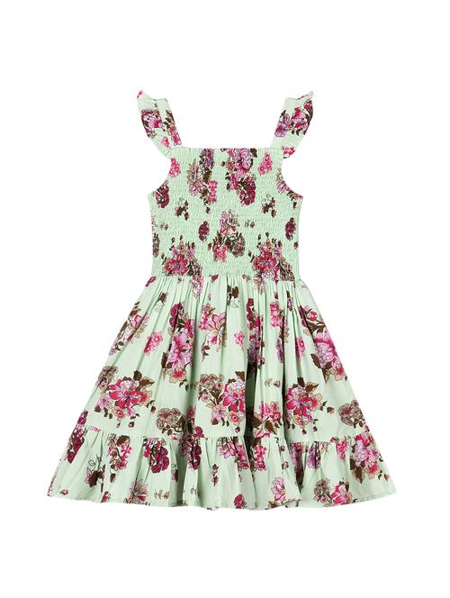 green cotton a-line frock - 14361401 - Very Small Image - 1