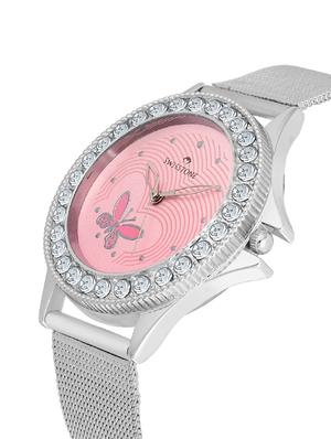 swisstone wht105-wht-brw & vog501-pnk-ch analog wrist watch combo for men & women - 14361620 - Standard Image - 6