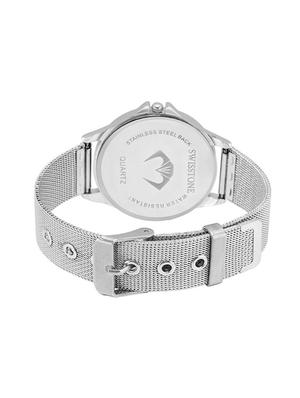 swisstone wht105-wht-brw & vog501-pnk-ch analog wrist watch combo for men & women - 14361620 - Standard Image - 7