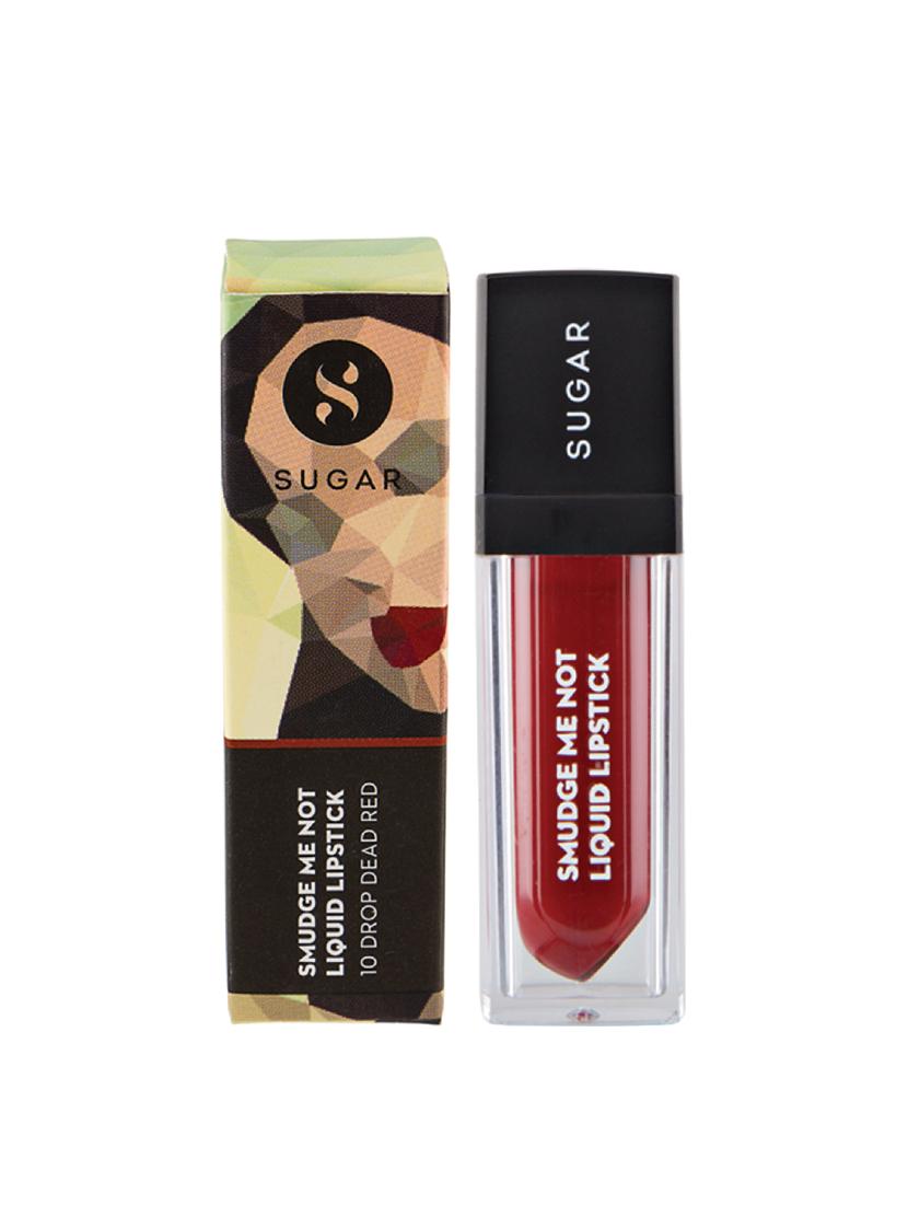 sugar smudge me not liquid lipstick - 10 drop dead red (red)