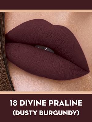 sugar smudge me not liquid lipstick - 18 divine praline (dusty burgundy) - 14362718 - Standard Image - 4