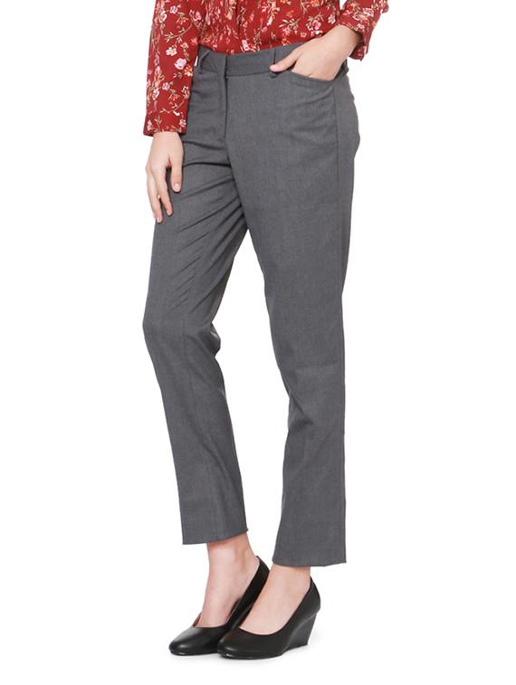 grey flat front trouser - 14362958 - Zoom Image - 2