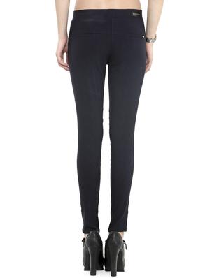 navy blue cotton lycra jeggings - 14366627 - Standard Image - 3