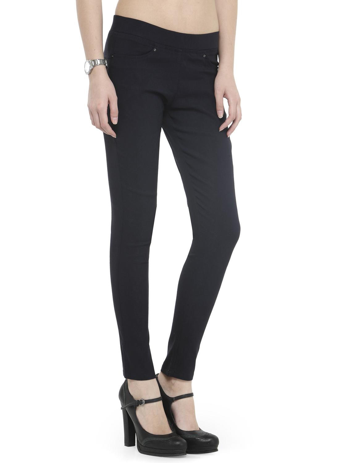 navy blue cotton lycra jeggings - 14366627 - Zoom Image - 2