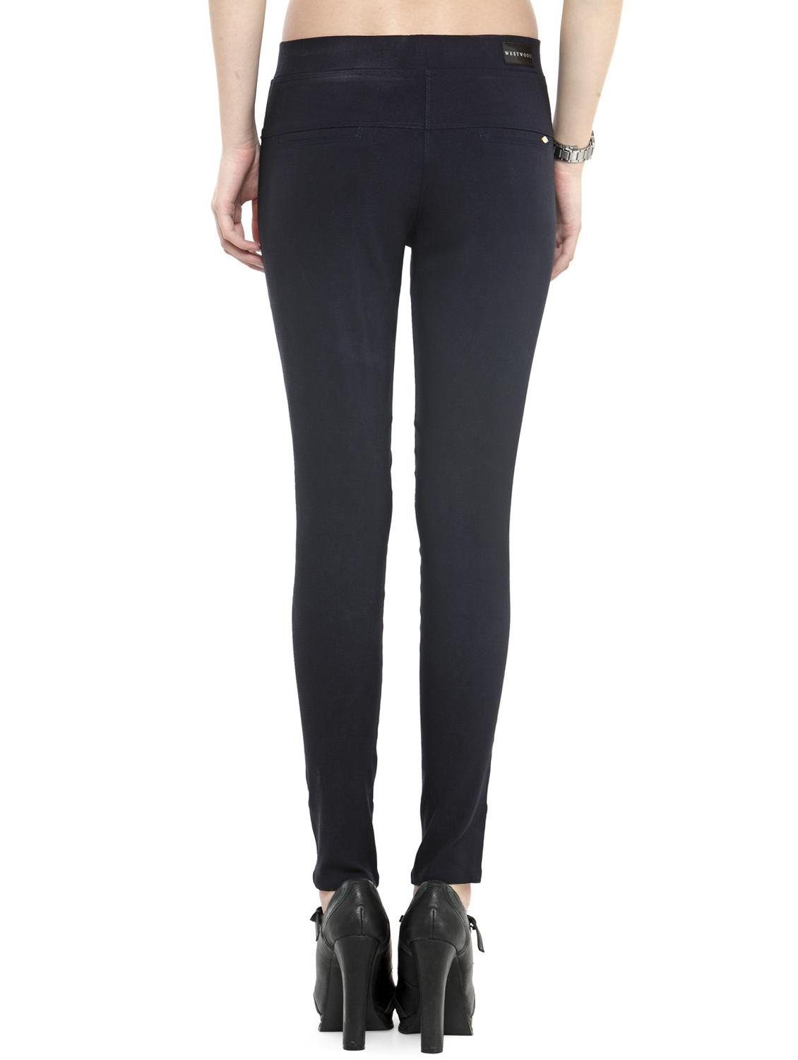 navy blue cotton lycra jeggings - 14366627 - Zoom Image - 3