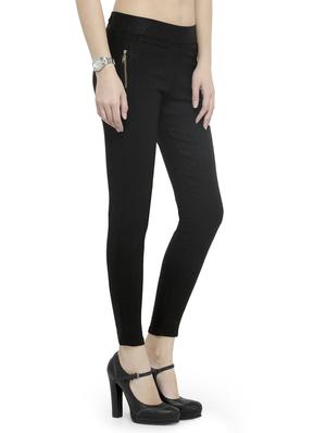 black cotton lycra jeggings - 14366644 - Standard Image - 2