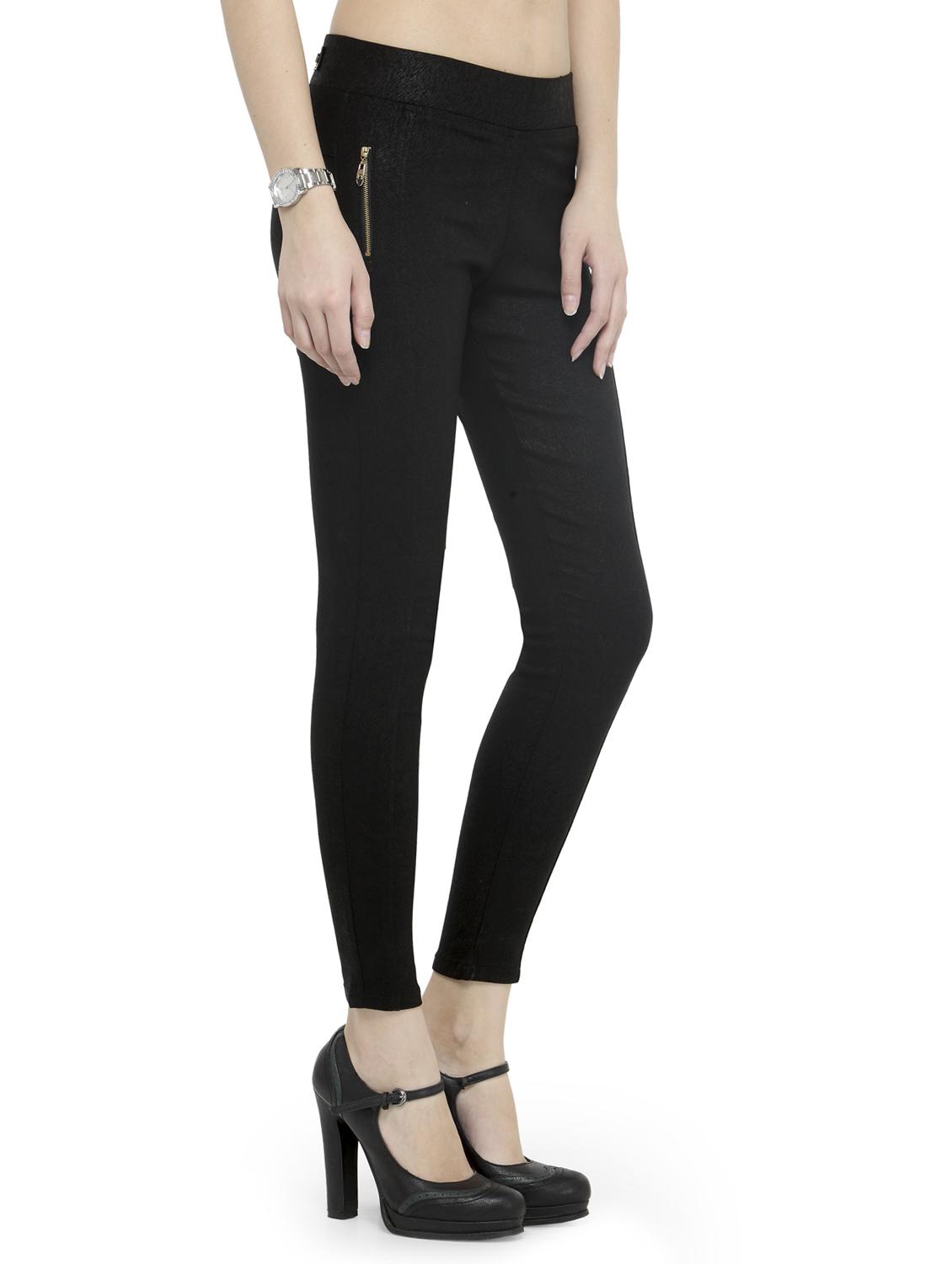black cotton lycra jeggings - 14366644 - Zoom Image - 2