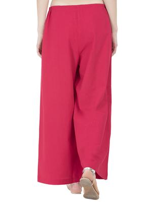 grass by gitika goyal pink cotton casual palazzo - 14367546 - Standard Image - 3