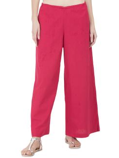 grass by gitika goyal pink cotton casual palazzo - 14367546 - Zoom Image - 1