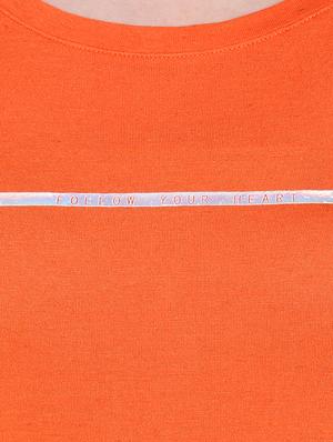 orange viscose regular tee - 14367788 - Standard Image - 4