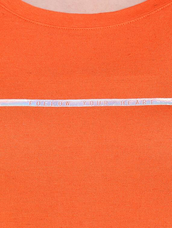 orange viscose regular tee - 14367788 - Zoom Image - 4