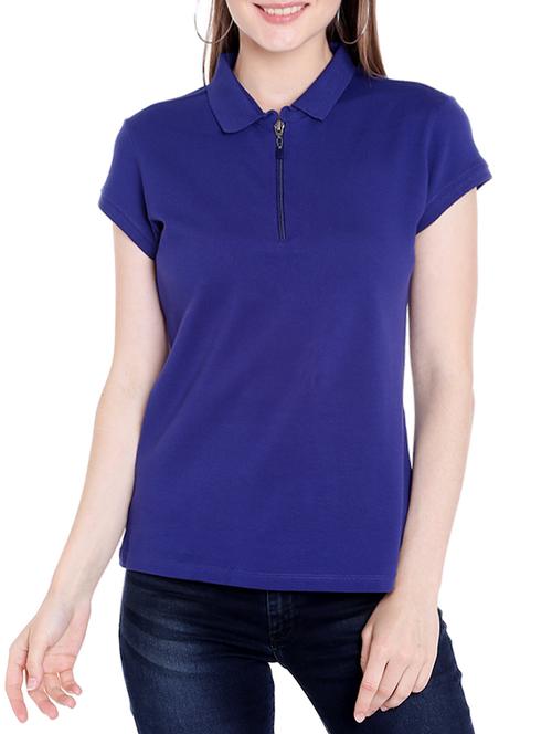 blue cotton regular tee - 14367796 - Standard Image - 1
