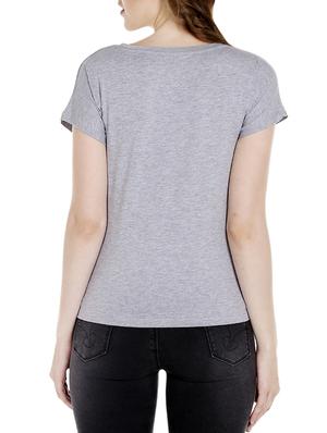 grey cotton regular tee - 14367801 - Standard Image - 3
