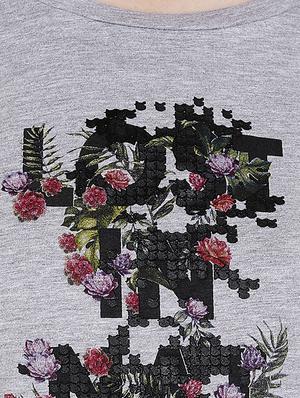 grey cotton regular tee - 14367801 - Standard Image - 4