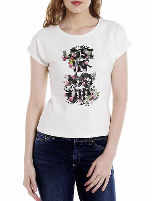 white cotton regular tee - 14367802 - Standard Image - 1