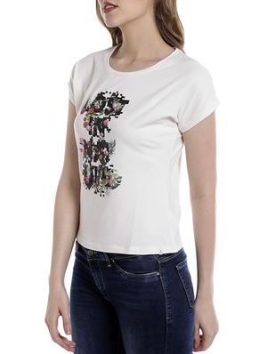 white cotton regular tee - 14367802 - Standard Image - 2