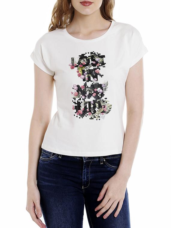 white cotton regular tee - 14367802 - Zoom Image - 1