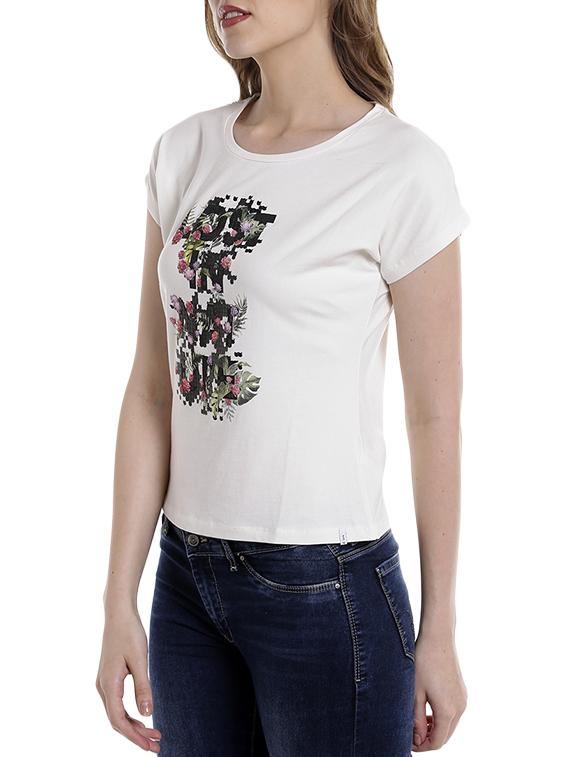 white cotton regular tee - 14367802 - Zoom Image - 2