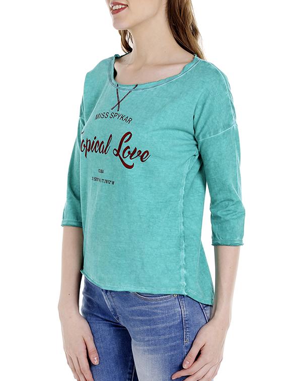 green cotton regular tee - 14367805 - Zoom Image - 2