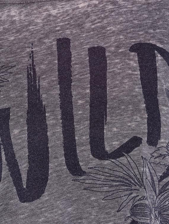 grey printed cotton crop tee - 14367809 - Zoom Image - 4