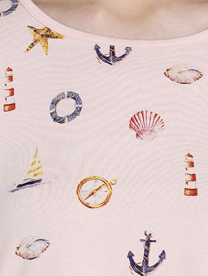 light pink printed regular tee - 14367828 - Standard Image - 4