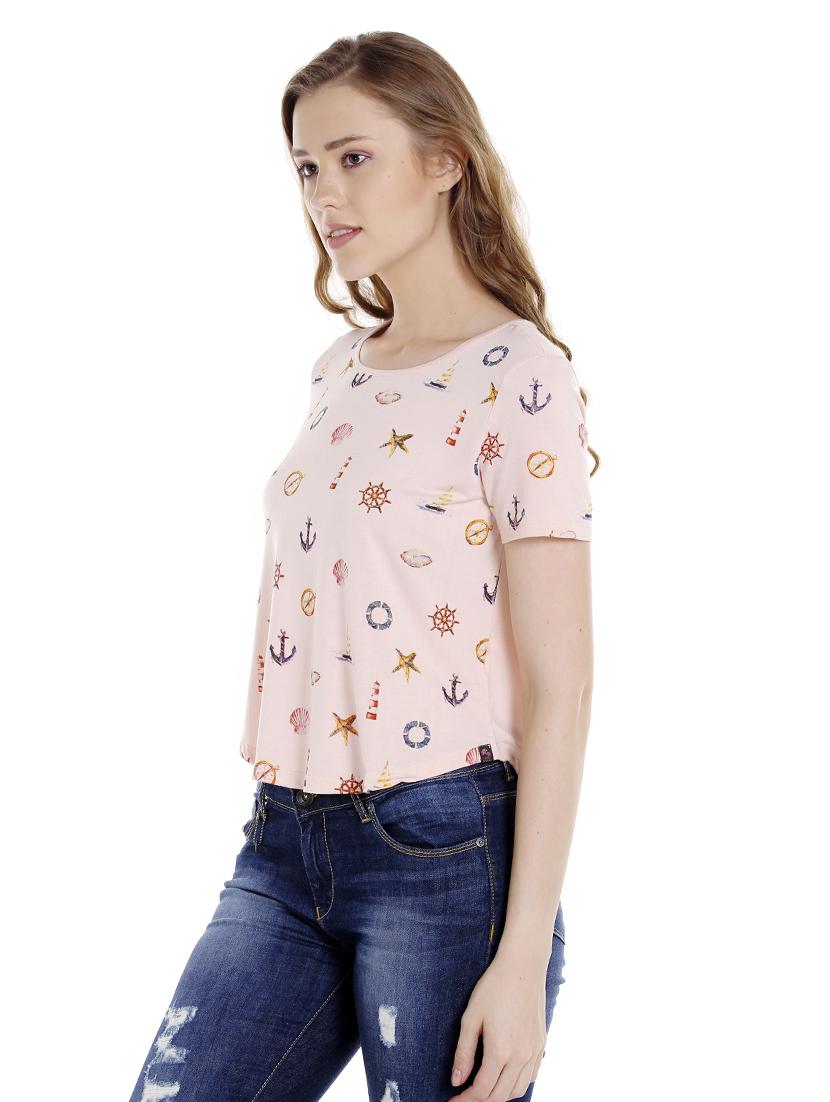 light pink printed regular tee - 14367828 - Zoom Image - 2