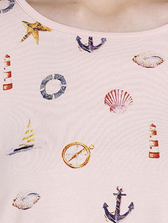 light pink printed regular tee - 14367828 - Zoom Image - 4