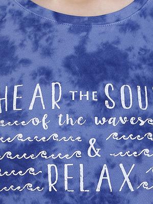 blue printed cotton regular tee - 14367830 - Standard Image - 4